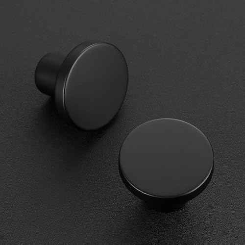 Ravinte 60 Pack Cabinet Knobs Black Kitchen Cabinet Knobs Round Dresser Drawer Pulls Closet Door Pulls 1-1/5 Inch