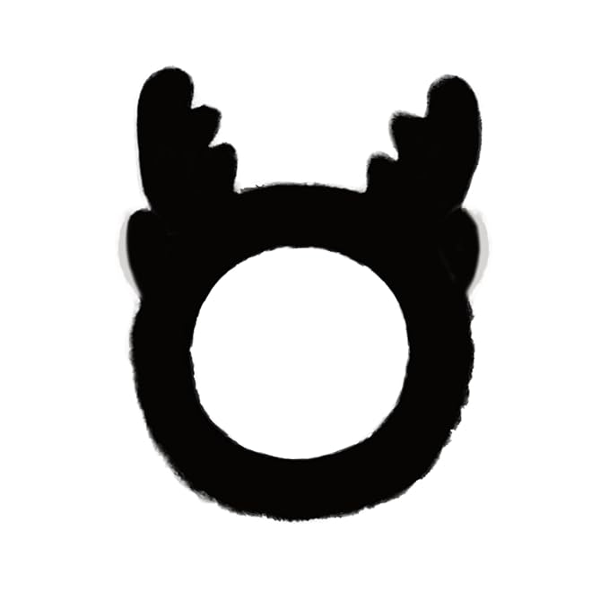 Jowmoy Cute antlers Headband Frog Eye Elastic to Wash Face for Women Makeup Shower Spa.