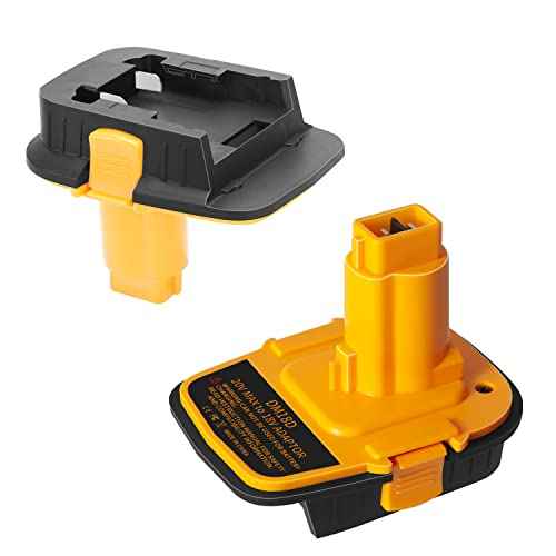 Battery Adapter DM18D with USB,Compatible with Dewalt 18V Tools.Convert for DeWalt 20V & for Milwaukee M18 Lithium Battery to NiCad & NiMh Battery Tools