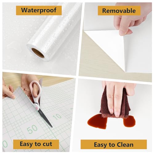 White Countertop Contact Paper Peel and Stick Wallpaper Self Adhesive Shiny Glitter Removable Wallpaper 15.7"X78.8" White Contact Paper for Cabinets Waterproof Vinyl Film Decorative