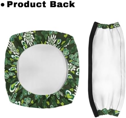 LedBack Saint Patrick's Day Walker Accessories Comfy Walker Seat and Backrest Covers Green Hearted Decorations Soft Dust Cover for Seniors in Assisted Living 2 Piece Walker Seat Cover Set