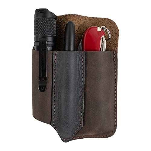 EDC Tool Holster, Rustic Sleeve for Tools, Pocket Case, Full Grain Leather, Handmade