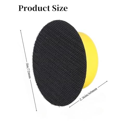 2Pack 3inch Round Hand Sanding Blocks,Hook and Loop Sanding Block,Round Detail Sanding Disc for Wood Furniture Restoration Home Arts and Crafts(Yellow)