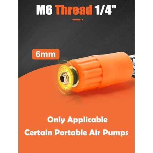 Quick Air Release Extention Replacement Hose for Portable Air Compressor, 1/4'' Thread Only Applicable to Certain Battery-Powered Portable Air Pumps. (24''/60cm)