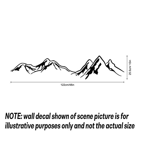 Big Mountains Wall Stickers Family Landscapes Wall Decals Beautiful Art Mural Decor Wallpaper for Living Room Bedroom Office Home Background Decoration