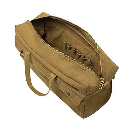 Rothco Canvas Jumbo Tool Bag With Brass Zipper, Coyote Brown