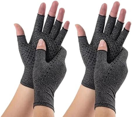 2 Pairs Bamboo Arthritis Gloves for Men Women,Compression Glove,Premium Bamboo Gloves,Compression Gloves for Arthritis