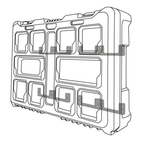 StealthMounts Mounting Cleats for Milwaukee Packout (6 Pack) Black | Mounting Cleats for Milwaukee Packout | Made in The UK