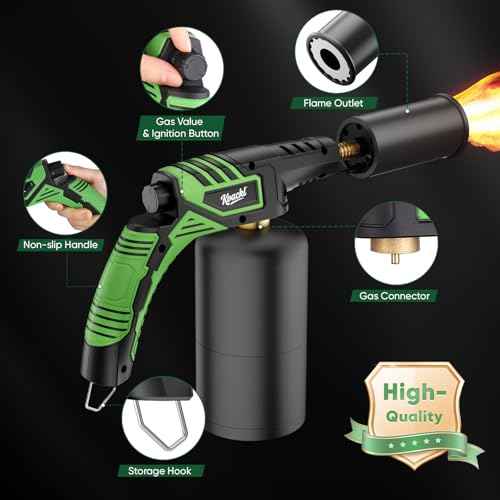 2 PCS Powerful Propane Torch Head, Campfire Starter, Charcoal Lighter, Welding Torch Head for Searing Steak, Soldering, Brazing, Stripping Paint(Tank Not Included)
