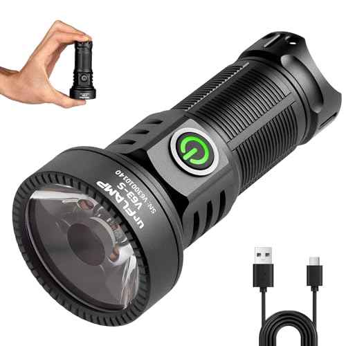 High Lumens Flashlight, 2000 Lumens Ultra-Bright, Compact & Powerful LED Spotlight, USB-C Rechargeable, IP68 Waterproof, 663m Beam Distance