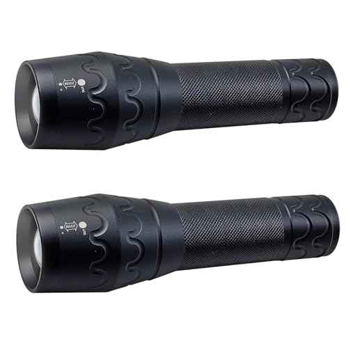 Single Mode High Lumens Led Flashlight for Outdoor Camping Hiking Emergency,2-Pack