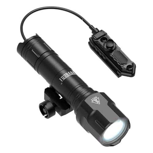Feyachi WL25 1200 High Lumens Tactical AR Flashlight LED Light with Pressure Switch & Fixed Picatinny Rail Mount, 3 Modes - High/Low/Strobe