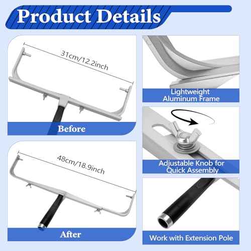 18 Inch Paint Roller Kit, 14 Pack Paint Roller Set with 2-4 Ft Extension Pole, Paint Tray Liners with Plastic Sheeting for Painting Walls Ceilings House Corner Stain