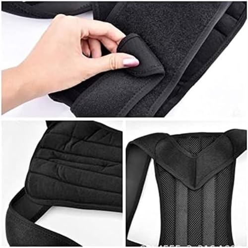 XS-5XL Plus Size Posture Corrector Back Brace Upper And Lower Back Support Women Men Shoulder Straightener Student Teenagers Scoliosis Hunchback Correction Posture Trainer ( Color : Black , Size : 5X-