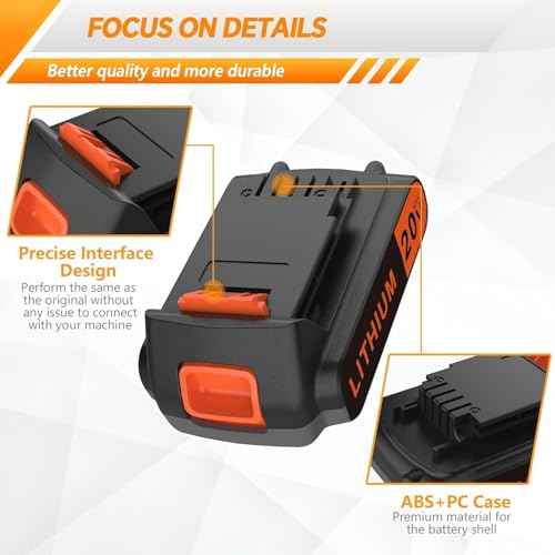 20 Volt MAX 2.0AH Battery Replacement for Black and Decker 20V Lithium-Ion Battery£¬Compatible with All Power 20V Black and Decker Power+ Tools