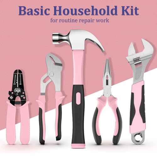Sundpey Home Tool Kit 281-PCs - General Basic Home Auto Repair Tool Kits - Complete Portable Hand Tool Sets for Women - Tool Box Set with Socket Wrench Set & Screwdriver Sets & Hex Key & Pliers