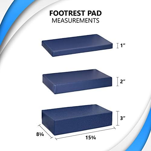 NYOrtho Wheelchair Foot-Rest Extender Elevating Pad - Leg Cushion Protector + Carrying Bag | Secures Easily with Quick-Release Strap Seat Widths 16" - 20" + Carrying Bag, 2" Foot Platform