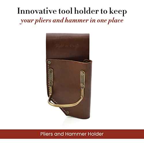 Style N Craft Pliers and Hammer Holder, Multi Tool Holder, Full-Grain Leather Tool Pouch