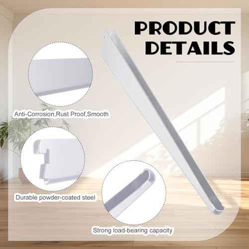 20 Pcs Adjustable Shelf Brackets for Double Track System Closet Organization Heavy Duty Wire Shelf Brackets(White,11.5 Inch)