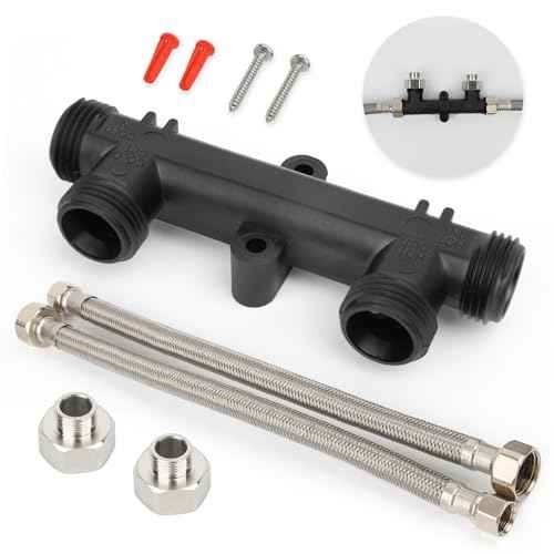 WP596816 OEM Replacement Watts Hot Water Recirculating Pump Kit 500800/500805, Complete with 2 x 12" Supply Lines, 2 x 1/2" FTP to 3/8" MPT Fittings & 2 Mounting Screws, Instant Hot Water Solutio