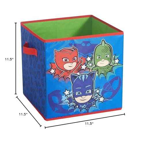 Idea Nuova PJ Masks 2 Pack Collapsible Storage 11.5" Cubes with LED Lights