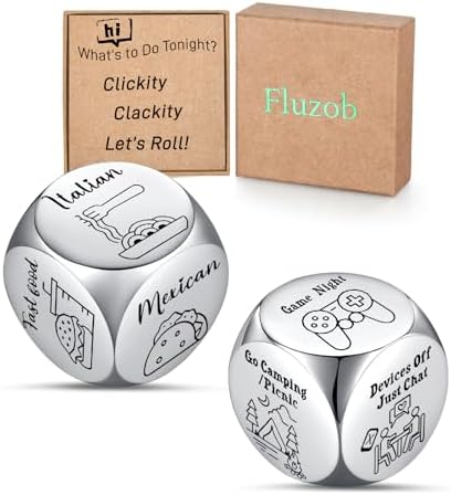 Funny Gifts for Him Boyfriend Husband Her Wife Girlfriend Anniversary Birthday Women Men Date Night Dice Gag Gifts for Couples Food Dice Stocking Stuffers Basket