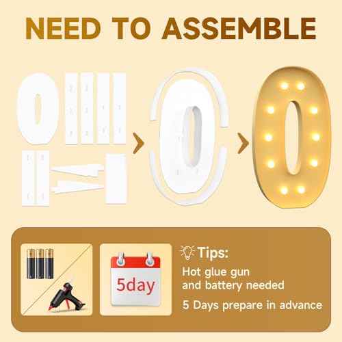 4FT Marquee Numbers 40, Large Light up Number 40 for Birthday Party Supplies, Sign, Backdrop, Happy 40th Birthday Decorations for 40 Years Old Women Men