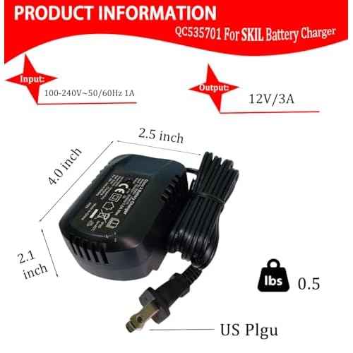 for SKIL 12V Fast Lithium Ion Battery Charger for 12V 3A Battery QC535701