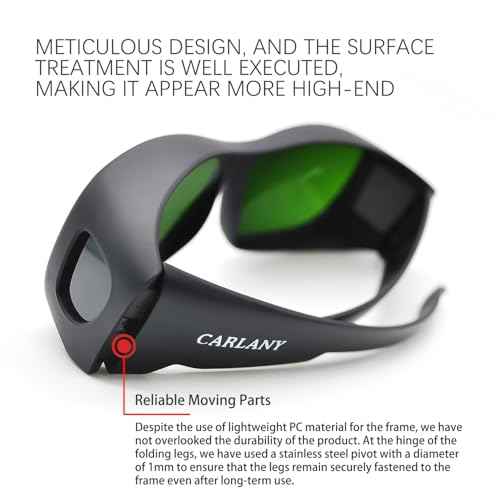 Professional IPL Safety Glasses OD 5+, 200-2000nm Reliable Absorption Filtering Laser Eye Protection Goggles, Anti-fog, UV400 Protection for IPL/OPT Pulsed Light Hair Removal, Beauty therapy