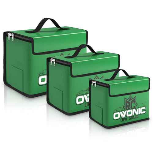 OVONIC Lipo Safe Bag Fireproof Explosionproof Bag, Large Medium and Small Capacity for Lipo Batteries Storage