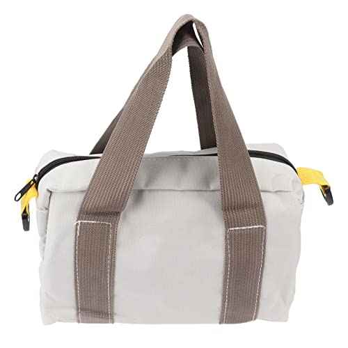 Wide Mouth Tool Bag, Hardware Storage Bag with Large Capacity and Plumbers Handle for Wrenches, Screwdrivers, Pliers (12in / 30.5cm)