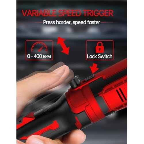 3/8 Inch Cordless Ratchet Wrench, for Milwaukee M18 Battery, 88Ft-Lbs, 0-400RPM, Electric Ratchet Wrench Set with Variable Speed Trigger, Reinforced Head, R&F Switch, 7 Sockets, 3/8" to 1/4" Adapter