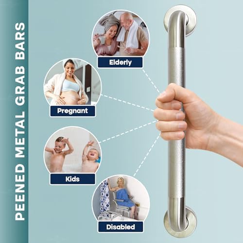 Grab Bar for Bathtubs and Showers, Anti Slip Shower Grab Bars for Seniors and Elderly, Safety Bar for Bathroom 42" x 1.5" ADA Compliant Grab Bar, Heavy Duty Stainless Steel Shower Handle