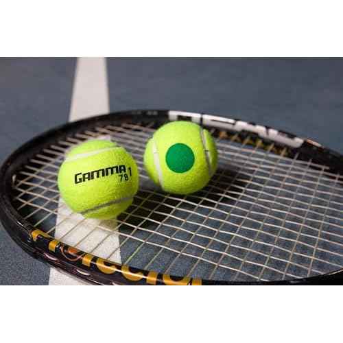 GAMMA Orange 60 and Green 78 Dot Training Tennis Balls for Kids & Beginners, Low-Compression Core Reduces Speed & Bounce, Great for Tennis Practice, USTA and ITF Approved for 10 & Under Tournament