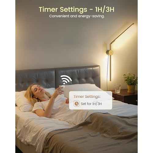 33" Wall Sconces Set of 2 with Remote Control, Dimming & 3 Color Temperatures, Plug-in Gold Wall Lights for Bedroom, Living Room, Adjustable Brightness & Rotatable Lamp Post, D09YBP205