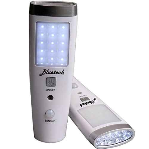 Bluetech A1EMERGENCYLIGHT Avalon LED Flashlight Night Emergency Preparedness, Portable Unit with Motion Detection,Power Failure Light & ETL Approved Blackout Light, 1 Pack, White