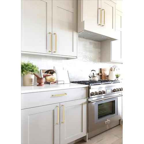 10 Pack Brushed Gold Cabinet Pulls 7.5 Inch(192mm) Kitchen Cabinet Handles Solid Zinc Alloy Cabinet Hardware Drawer Pulls