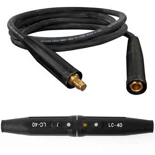 Welding Lead Connectors, 3 Pack LC-40 Welding Cable Connector, Positive Cam Twist-Lock Insulated Connector Pair(Male/Female), Welder Lead Connectors, Welder Cable Connectors, Welding Lead Ends
