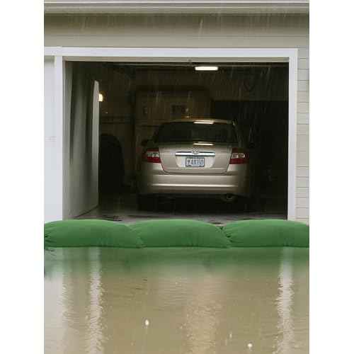 6pcs No-Leaking Sand Bags for Flooding with Buckle - No Tying, Easy to Carry, High-Density Canvas Flood Protection Water Barrier Sandbags for Home Door Basement Garage Flood Control, 13.8'' x 25.6''