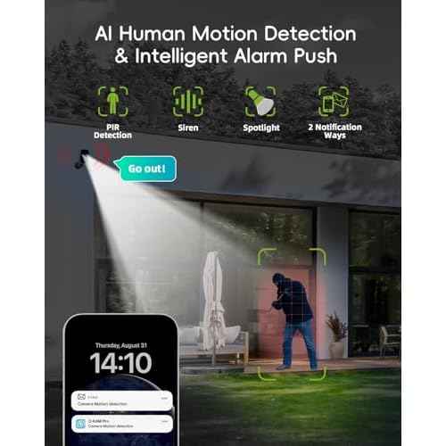 2K Security Cameras Wireless Outdoor, 2.4G/5G WiFi, Solar Camera Outdoor Wireless, Color Night Vision, Solar Powered, Motion Detection Spotlight Siren/2 Way Talk/IP66/Cloud/SD/Alexa