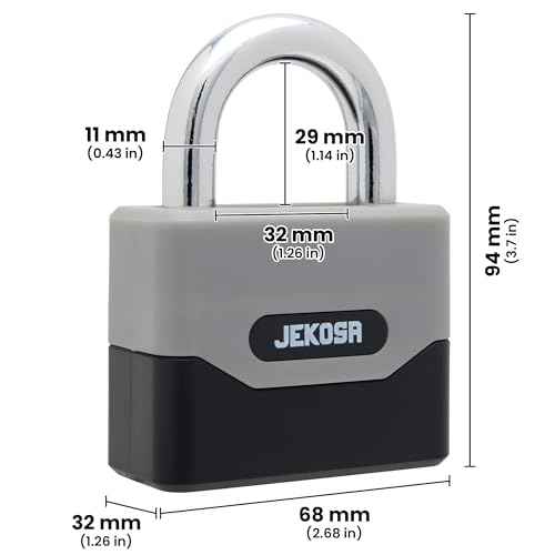 Jekosa¢ç PDP68 Heavy Duty Combination Lock ? 11mm Cut Resistant Shackle, Weatherproof Polyamide Shell|Combo Padlock for School & Gym Locker, Shutters, Gate