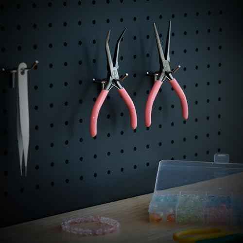 VISEMAN 6" Mini Needle Nose Pliers with Comfort Grip Handles, 2PCS Long Nose Pliers Set for Handmade Craft, Pink