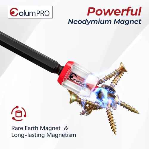 3PCS Magnetic Screw Rings ? Removable Magnetizer Rings for 1/4" Hex Bits, Powerful Rare Earth Neodymium Magnet, Compatible with Screwdrivers, Power Drills & Hex Wrenches