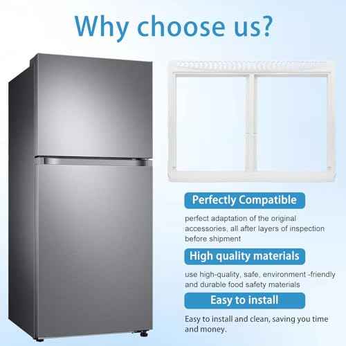 240364787 Refrigerator Crisper Drawer Cover Frame Crisper Pan Cover Compatible with Frigidaire Refrigerator-Replaces 240364714, 240364725, 240364778, 240364794