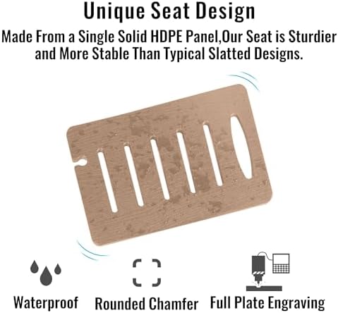 HDPE Waterproof Shower Bench,Shower Seats for Adults Shaving Legs,Shower Stool for Inside Shower 300 Lbs Capacity Brown
