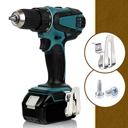 Replacement Belt Clip Hooks Stainless Steel Driver Belt Clip Drill Hook Tool with Screws Power Tool Parts(8 Pieces)