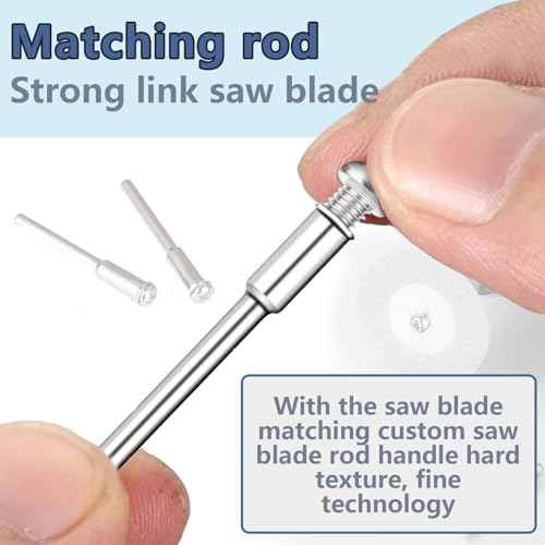 5 Pieces 60mm Glass Cutting Disc Diamond Cutting Disc Cut Off Wheels with 5Pcs Mandrel 1/8'' Shank Stone Blade for Polishing Tiles Marble Plastic Jade Rotary Tool Drill Attachment 2.36 Inch