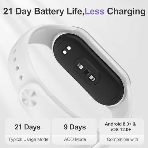 XIAOMI Mi Smart Band 10 (2025) - 1.72" AMOLED Display | 21 Days Battery Life | Touchscreen, Multi-Sport Tracker, Activity Tracker, Heart Rate Monitor | BT5.4 - Glacier Silver