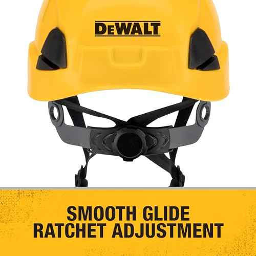 DEWALT DPG22V Yellow Type II Class C 4-Point Ratcheting Vented Safety Helmet