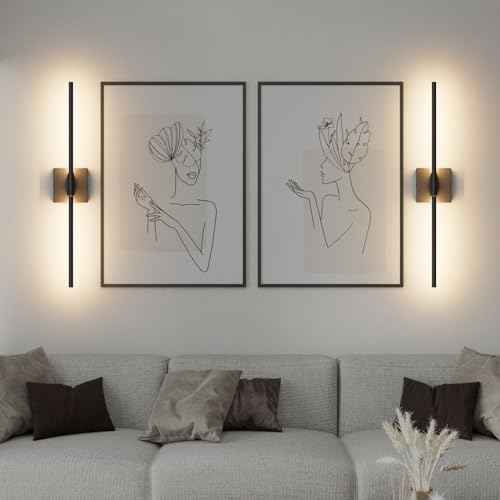 28In Black Vanity Light Modern LED Bathroom Light Fixtures Over Mirror 3000K 360¡Æ Rotatable Bathroom Sconce for Living Room